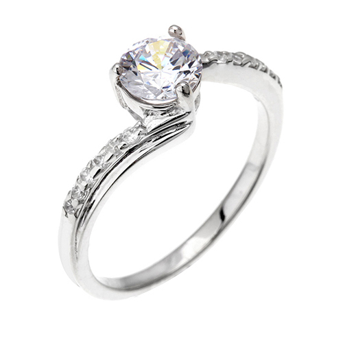 bague femme argent zirconium 8100444