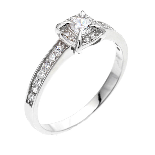 bague femme argent zirconium 8100449