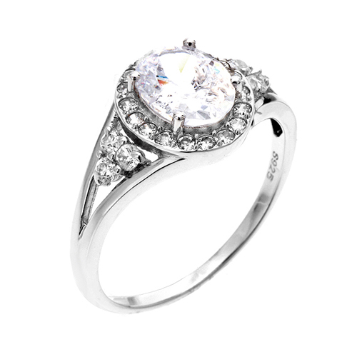 bague femme argent zirconium 8100456