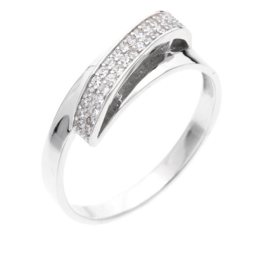 bague femme argent zirconium 8100457