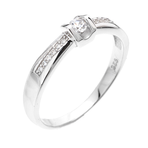 bague femme argent zirconium 8100459