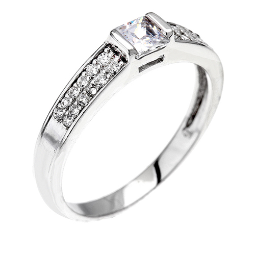 bague femme argent zirconium 8100464