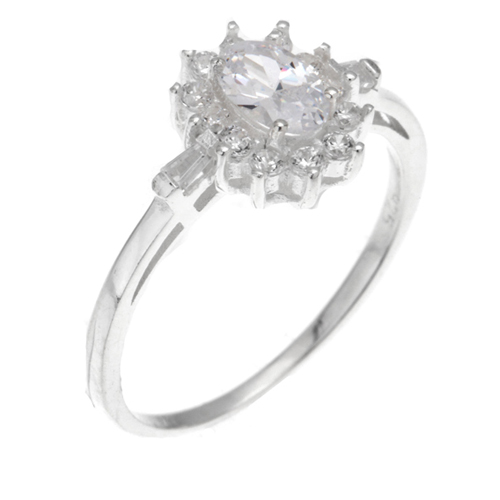 bague femme argent zirconium 8100466