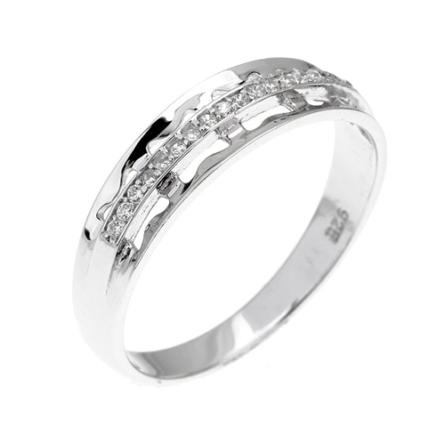 bague femme argent zirconium 8100467