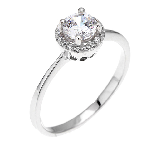 bague femme argent zirconium 8100469