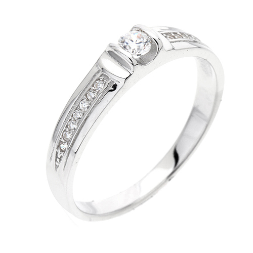 bague femme argent zirconium 8100473