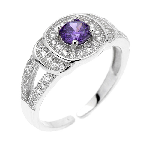 bague femme argent zirconium 8100485