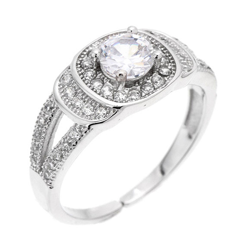 bague femme argent zirconium 8100486