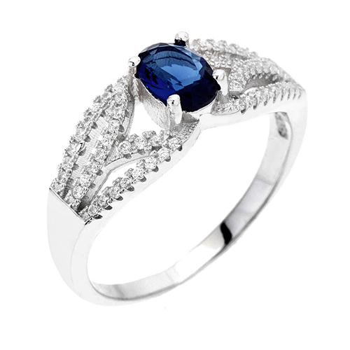 bague femme argent zirconium 8100492