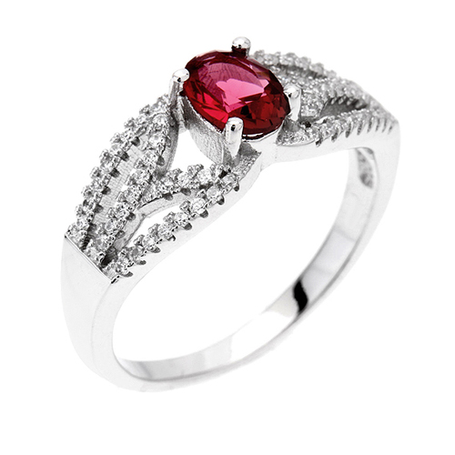 bague femme argent zirconium 8100493