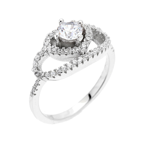 bague femme argent zirconium 8100498