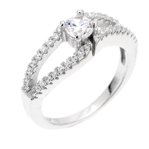 bague femme argent zirconium 8100502