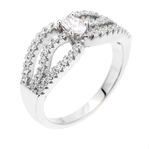 bague femme argent zirconium 8100517