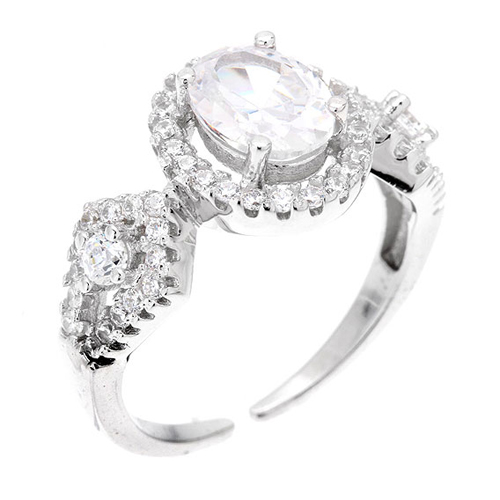 bague femme argent zirconium 8100533