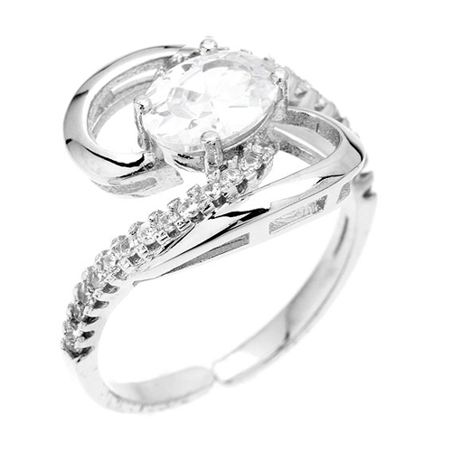 bague femme argent zirconium 8100538