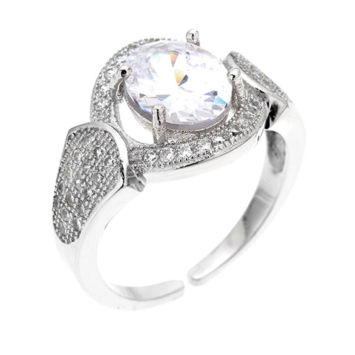 bague femme argent zirconium 8100539