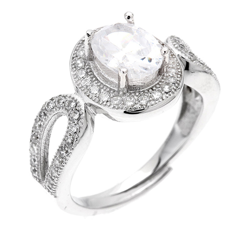 bague femme argent zirconium 8100542