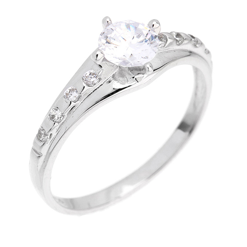 bague femme argent zirconium 8100547