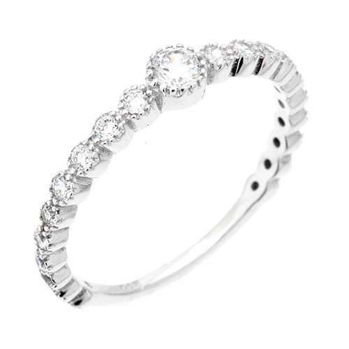 bague femme argent zirconium 8100614