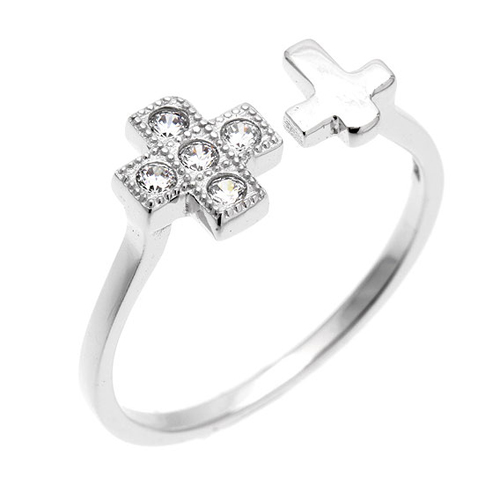 bague femme argent zirconium 8100616