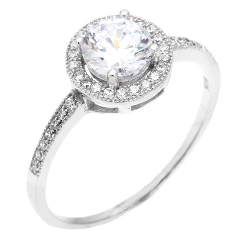 bague femme argent zirconium 8100626