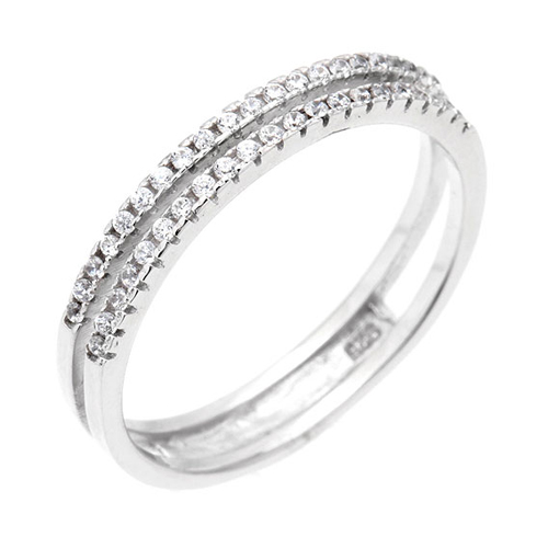 bague femme argent zirconium 8100634