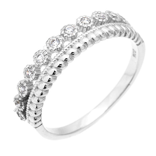 bague femme argent zirconium 8100648