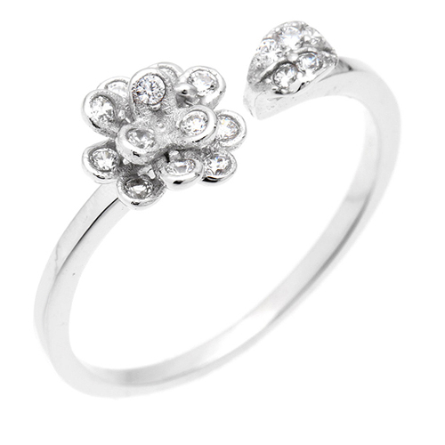 bague femme argent zirconium 8100656