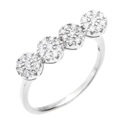 bague femme argent zirconium 8100672