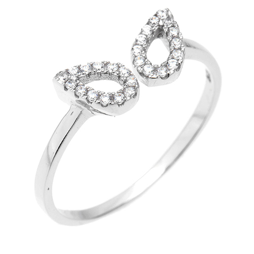 bague femme argent zirconium 8100674