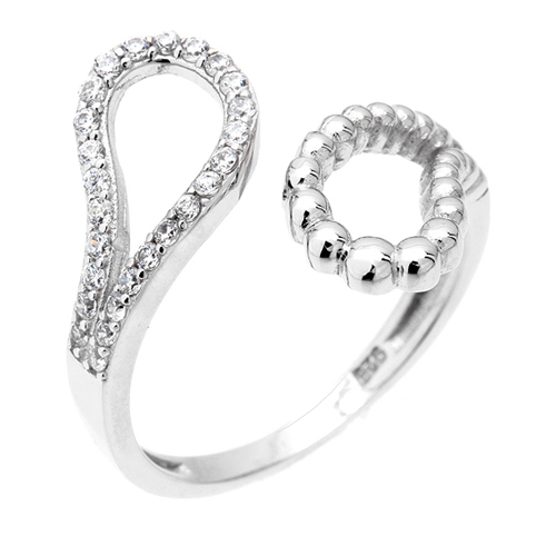 bague femme argent zirconium 8100676