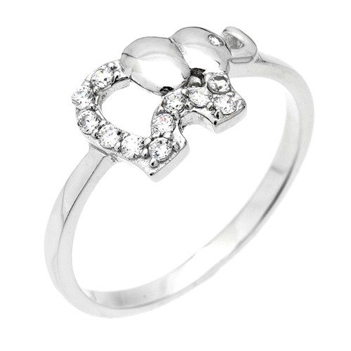 bague femme argent zirconium 8100678