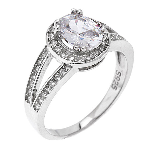 bague femme argent zirconium 8100684