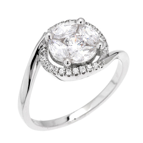 bague femme argent zirconium 8100697