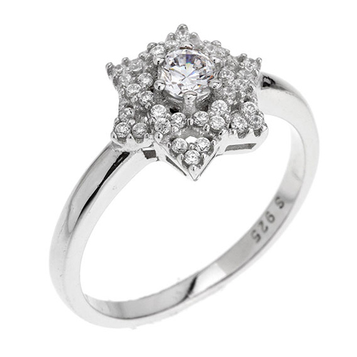 bague femme argent zirconium 8100707