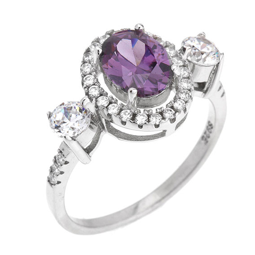 bague femme argent zirconium 8100717