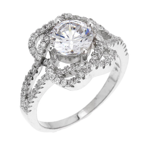 bague femme argent zirconium 8100726