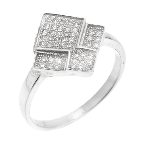 bague femme argent zirconium 8100789