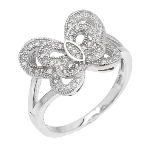 bague femme argent zirconium 8100793