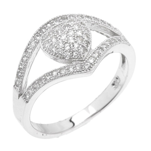 bague femme argent zirconium 8100799