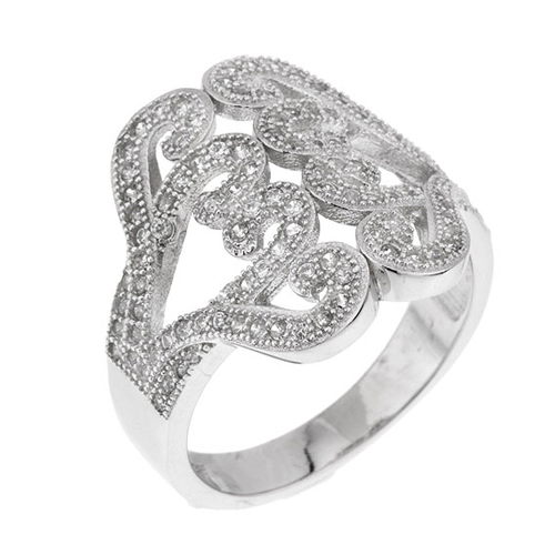 bague femme argent zirconium 8100817