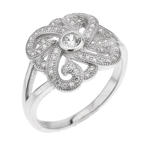 bague femme argent zirconium 8100821