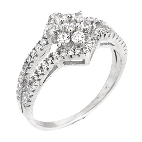 bague femme argent zirconium 8100839