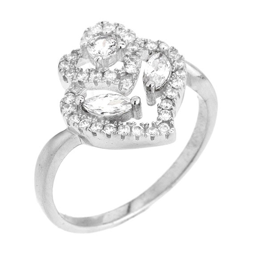 bague femme argent zirconium 8100841