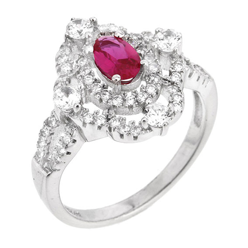 bague femme argent zirconium 8100853