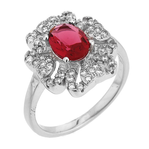 bague femme argent zirconium 8100856