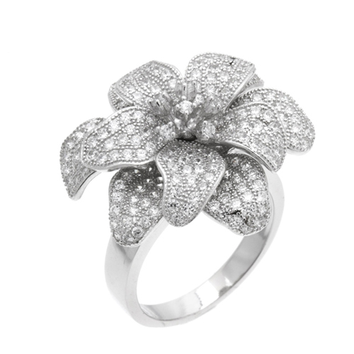 bague femme argent zirconium 8100867