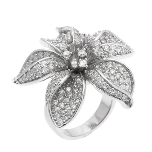 bague femme argent zirconium 8100872