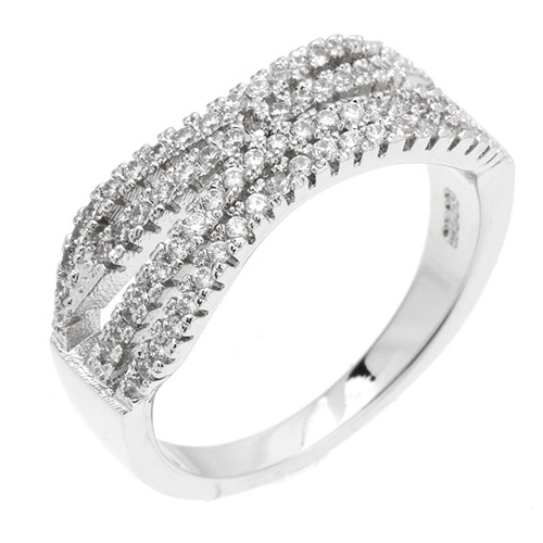 bague femme argent zirconium 8100881