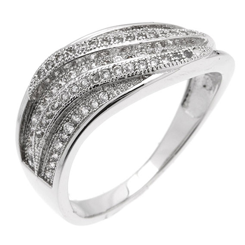 bague femme argent zirconium 8100886